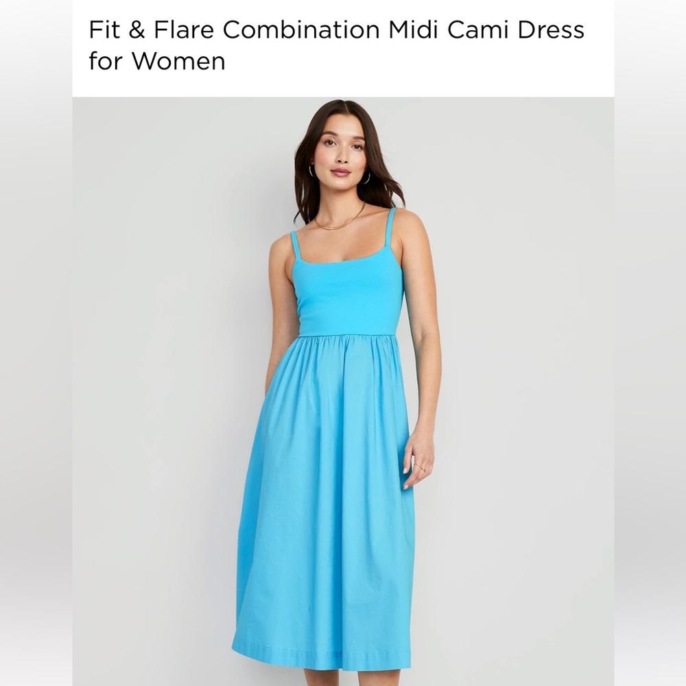 Old Navy Blue Midi Dress - Picture 5 of 5
